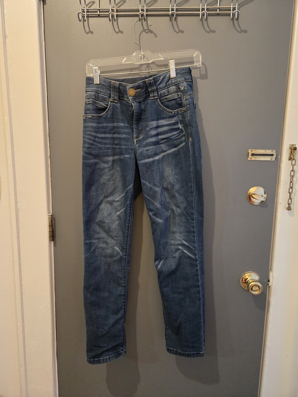 Democracy AB-Solution Mid Wash Ankle Crop Jeans - Blue